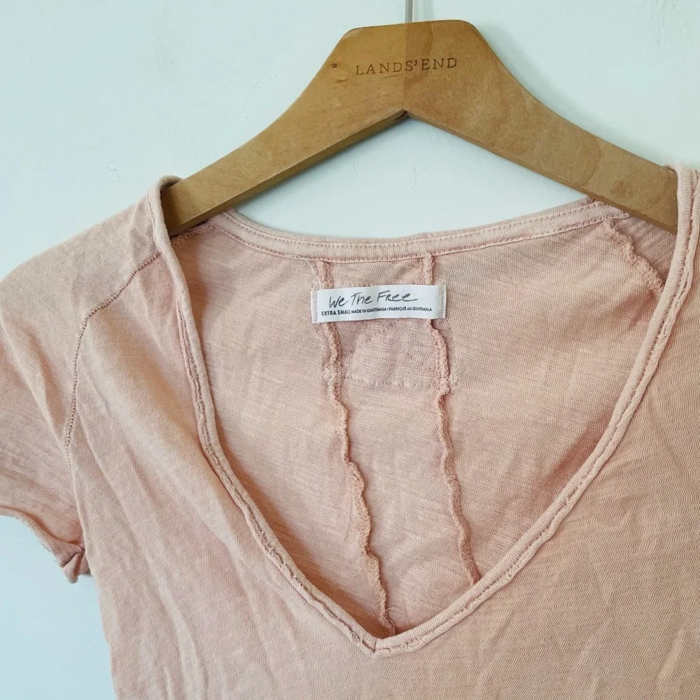 Free People Care FP Sunny Days Tee Short Sleeve Tee Barnacle Mauve/Tan XS